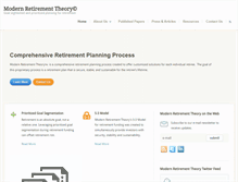 Tablet Screenshot of modernretirementtheory.com
